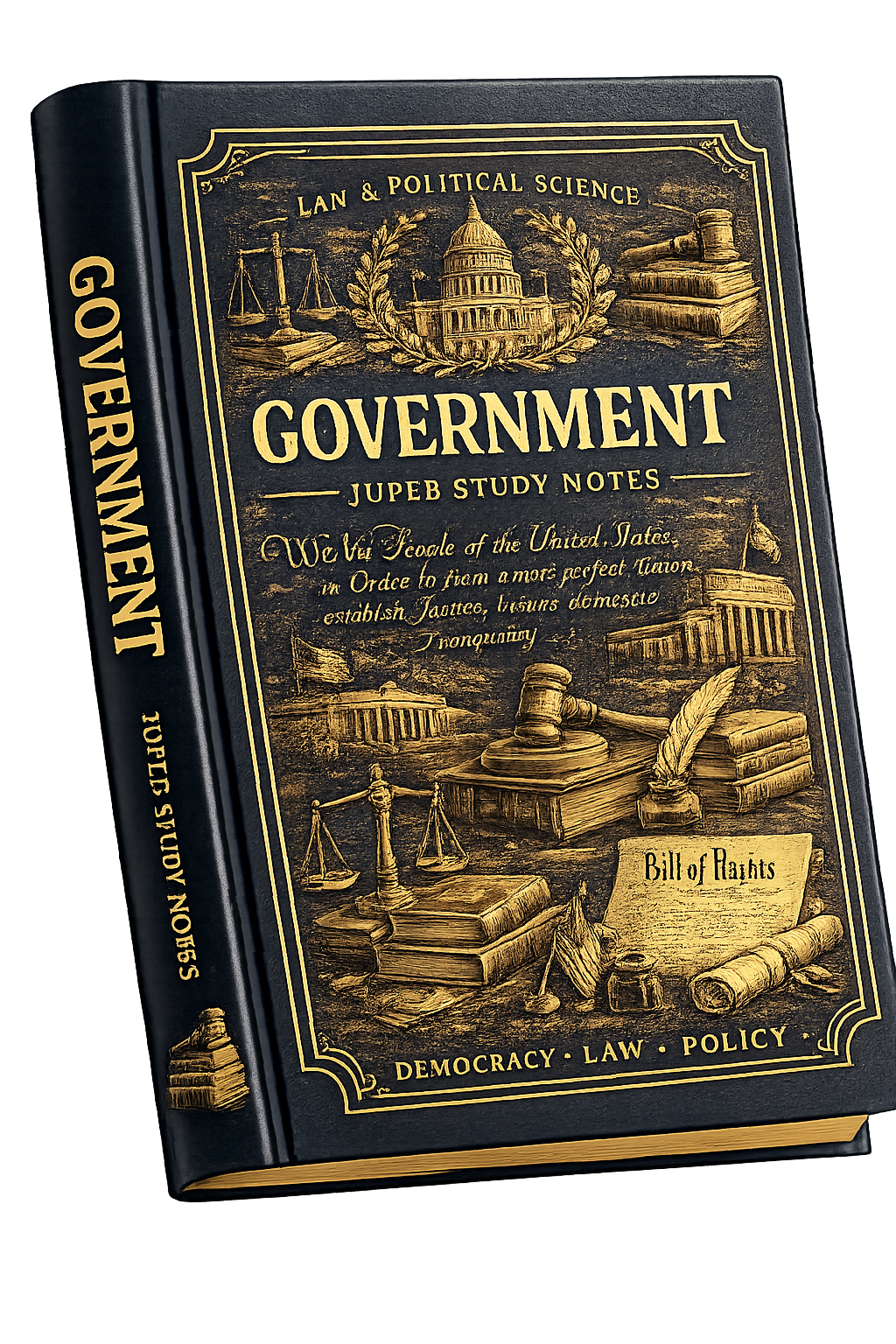 Government study notes book cover