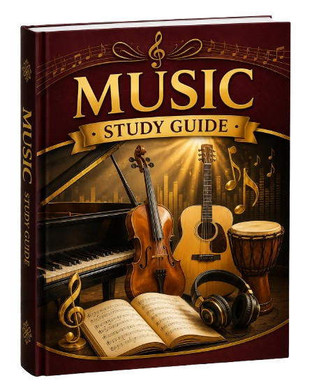 Music study notes book cover